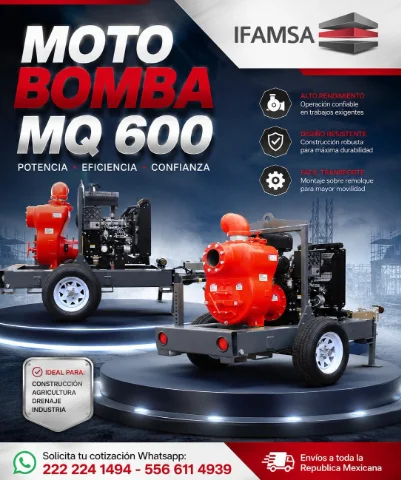 BOMBA TRAGASOLIDOS CIPSA MULTIQUIP MQ600