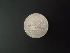 Moneda de 5 Pesetas Inca de plata Peru 1880 - foto 2