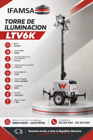 TORRE DE ILUMINACION WACKER NEUSON LTV6K