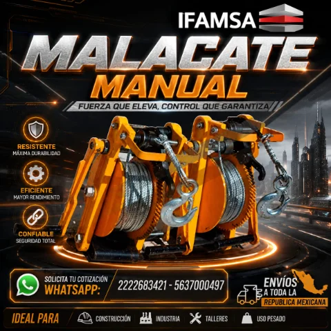 Malacate manual calidad IFAMSA