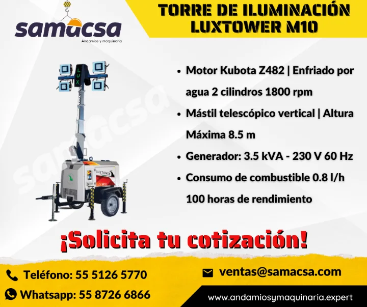 LUXTOWER M10: Energia y Luz Donde la Necesites