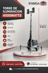 TORRE DE ILUMINACION 4500WATTS