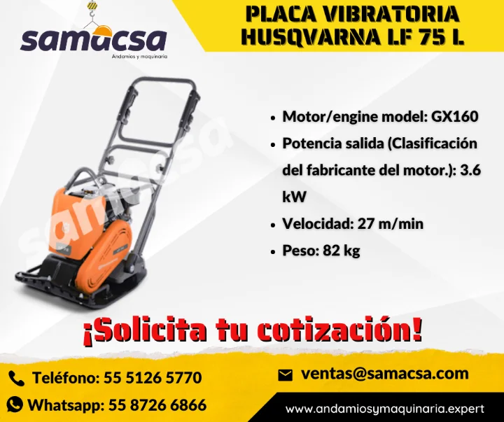 Compactador de Placa Husqvarna LF75 L Profesional