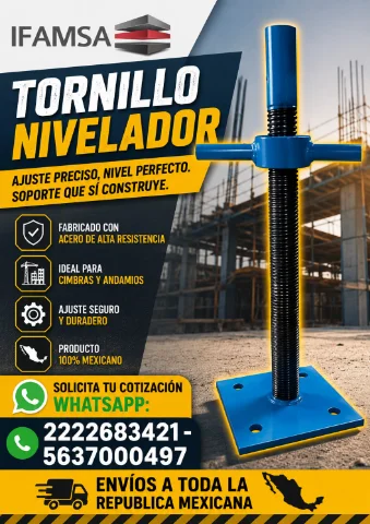 TORNILLO NIVELADOR PARA ANDAMIOS DE CONSTRUCCION