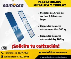 PLATAFORMA METALICA PARA ANDAMIO SAMACSA