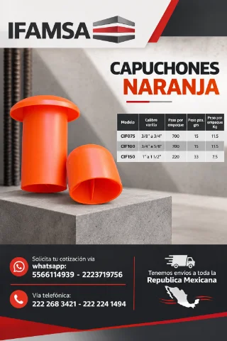 CAPUCHON PARA VARILLA NARANJA