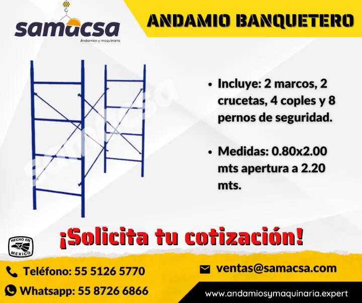 Andamio Banquetero Tubular Compacto y Resistente