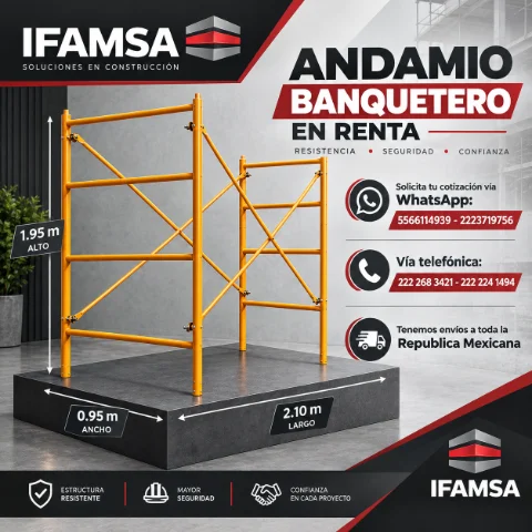 RENTA DE MODULOS DE ANDAMIO BANQUETERO