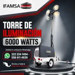 TORRE DE ILUMINACION 6000 WATTS CIPSA