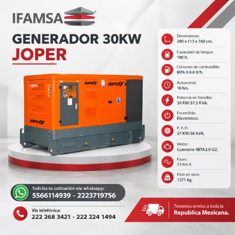 GENERADOR 30KW JOPER
