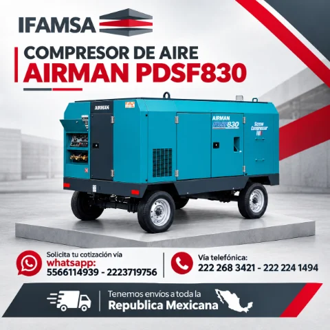 COMPRESOR DE AIRE MODELO AIRMAN PDSF830