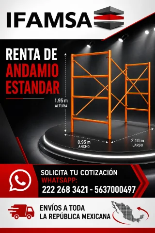 RENTA DE ANDAMIOS ESTANDAR EN PUEBLA