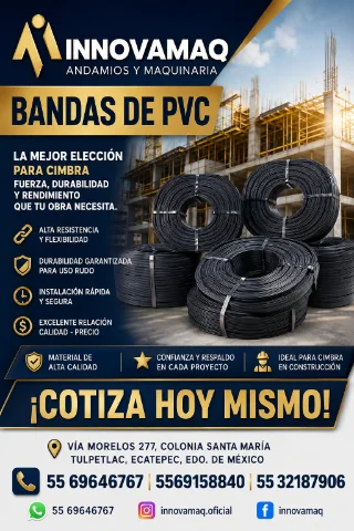 Bandas de PVC para Cimbra  Alta Resistencia