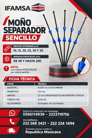 TIRANTE MOÑO SEPARADOR SENCILLO