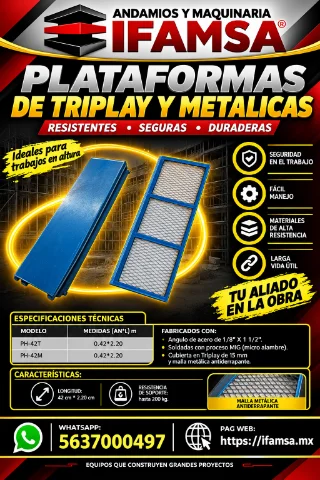 PLATAFORMAS PARA ANDAMIOS