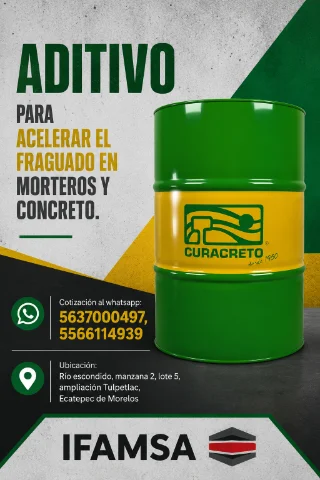 Aditivo para acelerar el fraguado en morteros