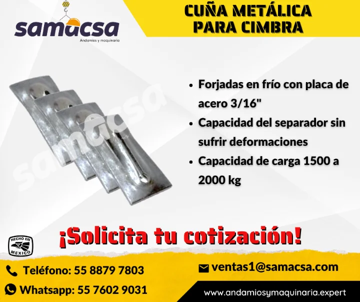 CUÑA METALICA PARA MOÑOS DE CIMBRA - SAMACSA