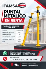 PUNTALES METALICOS AMARILLOS EN RENTA