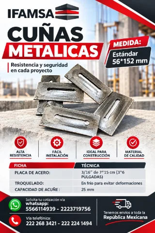 CUÑA METALICA PARA MOÑO DE CIMBRA