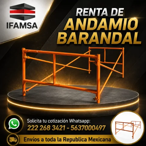 RENTA DE ANDAMIOS BARANDAL EN PUEBLA