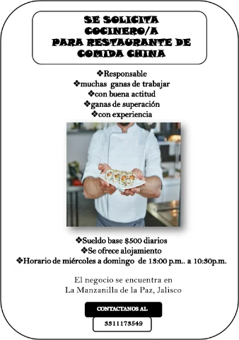Cocinero o Cocinera