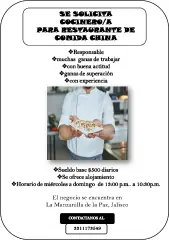 Cocinero o Cocinera