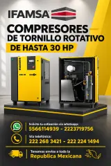 COMPRESORES DE TORNILLO ROTATIVO DE HASTA 30 HP