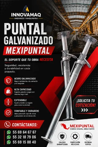 Puntales Metalicos Mexipuntal Galvanizados