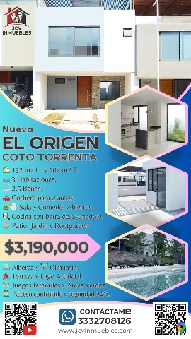 Casa con Roof en El Origen-Torrenta Tlajomulco.
