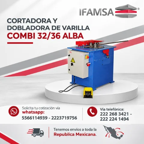 CORTADORA Y DOBLADORA DE VARILLA COMBI 32/36 ALBA