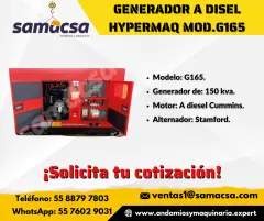 GENERADOR A DIESEL HYPERMAQ MODELO G165-SAMACSA