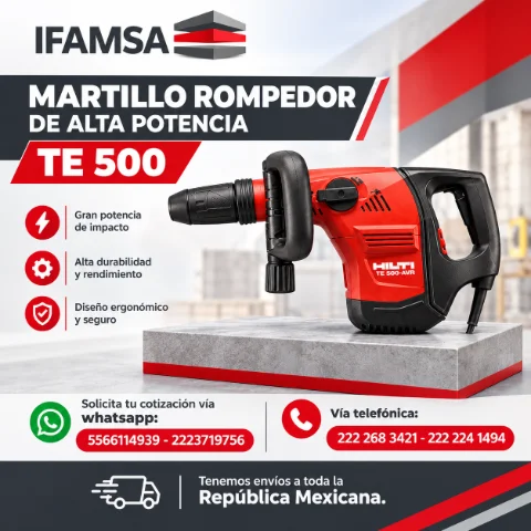 MARTILLO ROMPEDOR DE ALTA POTENCIA TE 500