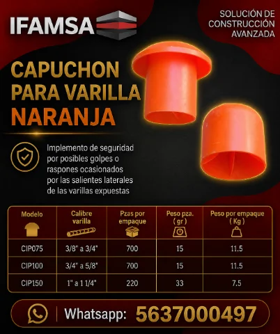 CAPUCHON PARA VARILLA NARANJA