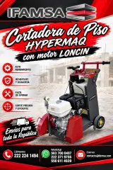 - Cortadora de piso HYPERMAQ con motor HONDA