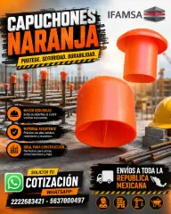 CAPUCHONES NARANJA PARA VARILLA