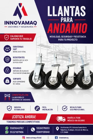 Llantas Giratorias para Andamio Innovamaq
