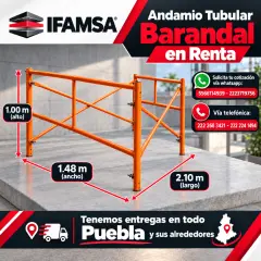 RENTA CUERPO DE ANDAMIO BARANDAL MODELO CA-1M