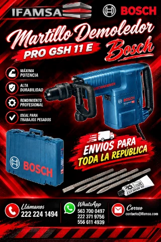 Martillo demoledor PRO GSH 11 E Bosch