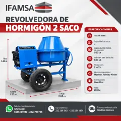 REVOLVEDORA DE HORMIGON 2 SACO HYPERMAQ