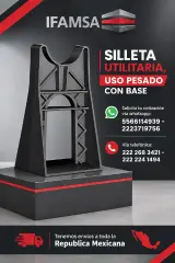 SILLETA UTILITARIA DE USO PESADO CON BASE