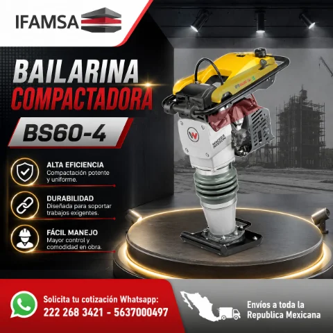 BAILARINA COMPACTADORA 4 TIEMPOS WN BS60-4