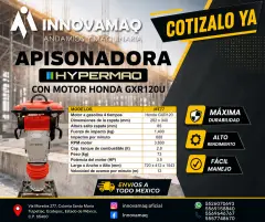 Apisonadora Hypermaq MT77 con Motor Honda GXR120U
