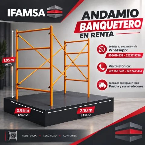 RENTA DE CUERPOS DE ANDAMIO BQT 1.95m.95cm