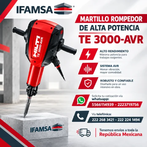 MARTILLO ROMPEDOR DE ALTA POTENCIA TE 3000-AVR