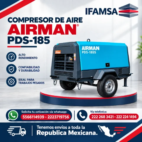 COMPRESOR DE AIRE AIRMAN MODELO PDS-185