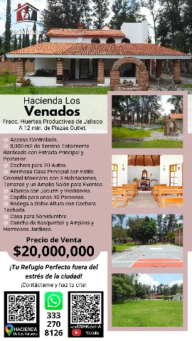 Hacienda en Venta por las Cuatas Tlajomulco