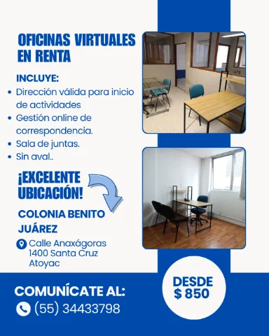 Oficinas Virtuales en Benito Juarez - Cdmx -