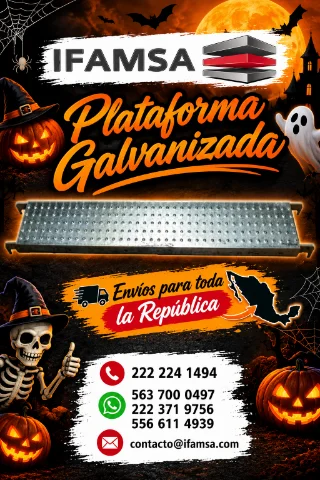 Plataforma Galvanizada para andamio