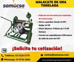 MALACATE DE 1 TONELADA  MAYOR RENDIMIENTO