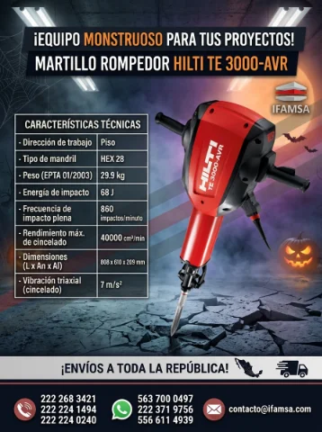 Martillo Rompedor TE3000AVR - HILTI